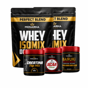 KIT Whey Protein 2kg + Creatina + Bcaa + Pré-Treino Termogênico