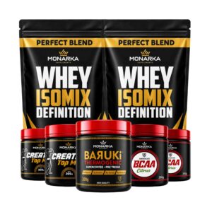 KIT Whey Protein 2kg + Creatina 600g + Bcaa 400g + Pré-Treino Termogênico