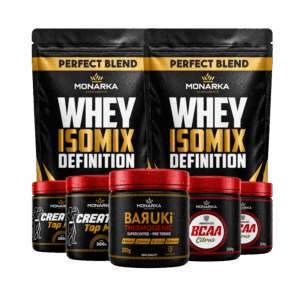 KIT Whey Protein 2kg + Creatina 600g + Bcaa 400g + Pré-Treino Termogênico