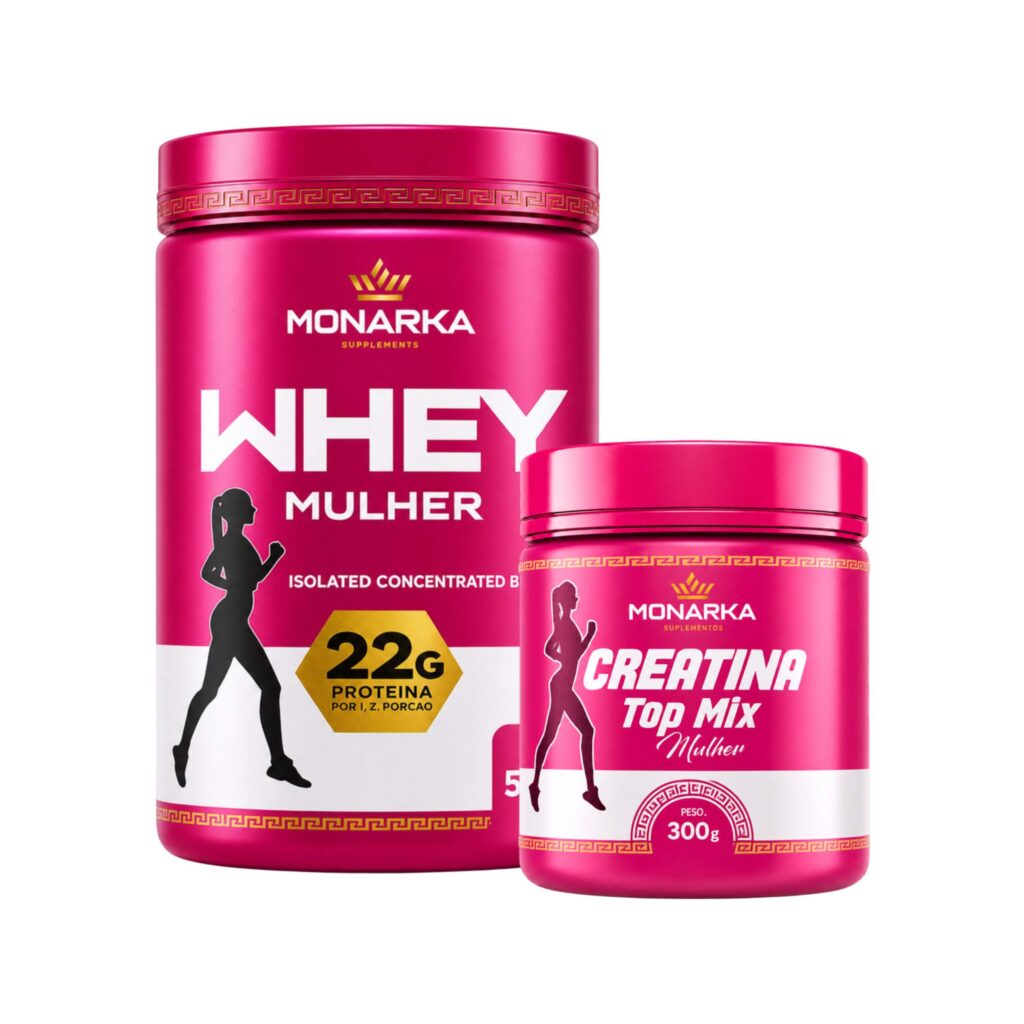 KIT Mulher: Whey Protein + Creatina Topmix