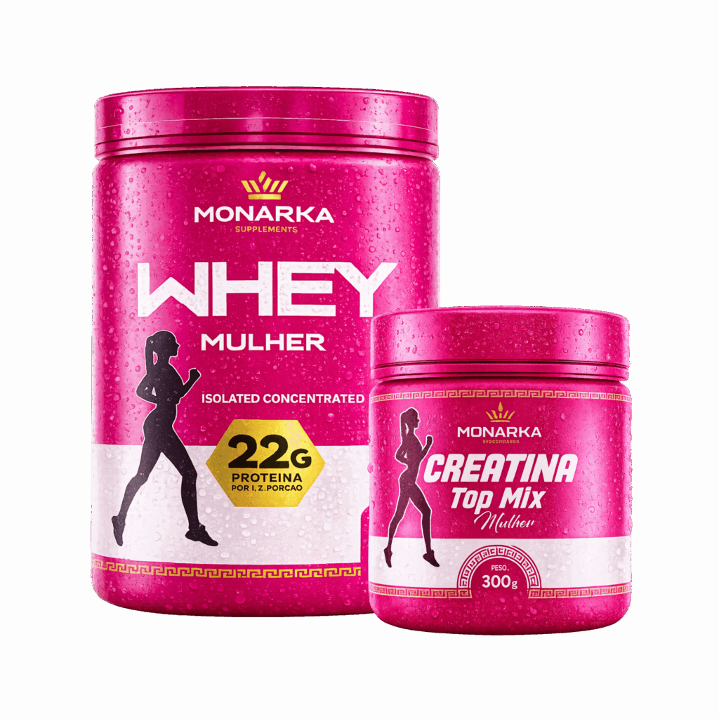 KIT Mulher: Whey Protein + Creatina Topmix