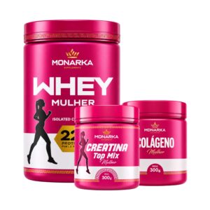 KIT Mulher: Whey Protein + Colágeno + Creatina