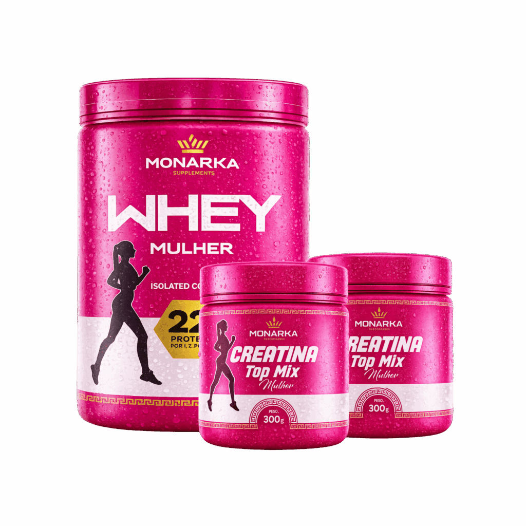 KIT Mulher: Whey Protein + Creatina Topmix 600g