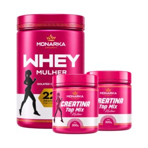 KIT Mulher: Whey Protein + Creatina Topmix 600g