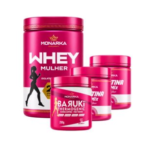 KIT Mulher: Whey Protein + Creatina 600g + Colágeno