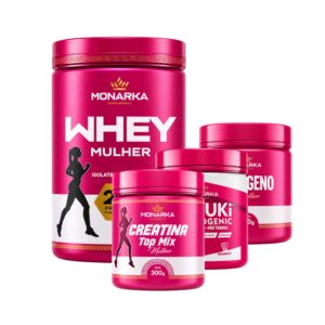 KIT Whey Protein Mulher Definition + Colágeno Hidrolisado + Creatina Topmix + Baruki SuperCoffe