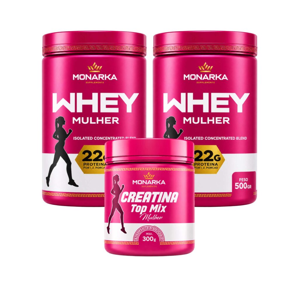 KIT Whey Protein Mulher 1Kg + Creatina Topmix
