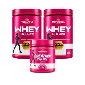 KIT Whey Protein Mulher 1Kg + Creatina Topmix