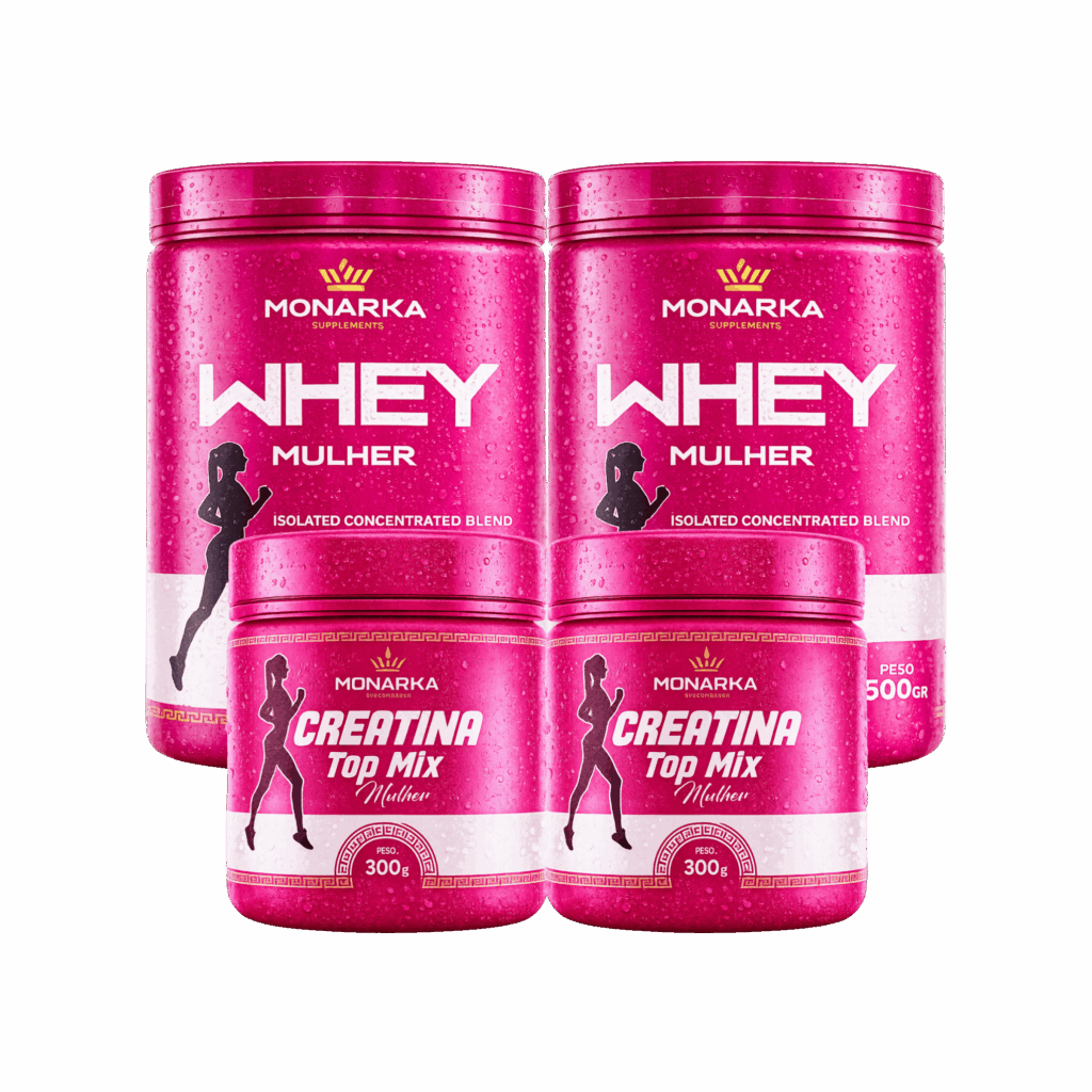 KIT Whey Protein Mulher 1Kg + Creatina Topmix 600g