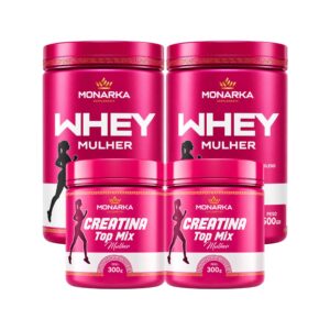 KIT Whey Protein Mulher 1Kg + Creatina Topmix 600g