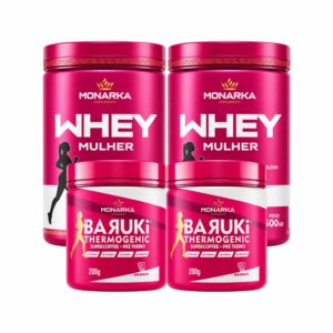 KIT Mulher Whey Protein 1Kg+ Pré-Treino Termogênico 400g