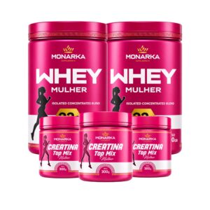 KIT Mulher Whey Protein 1Kg+ Creatina 900g
