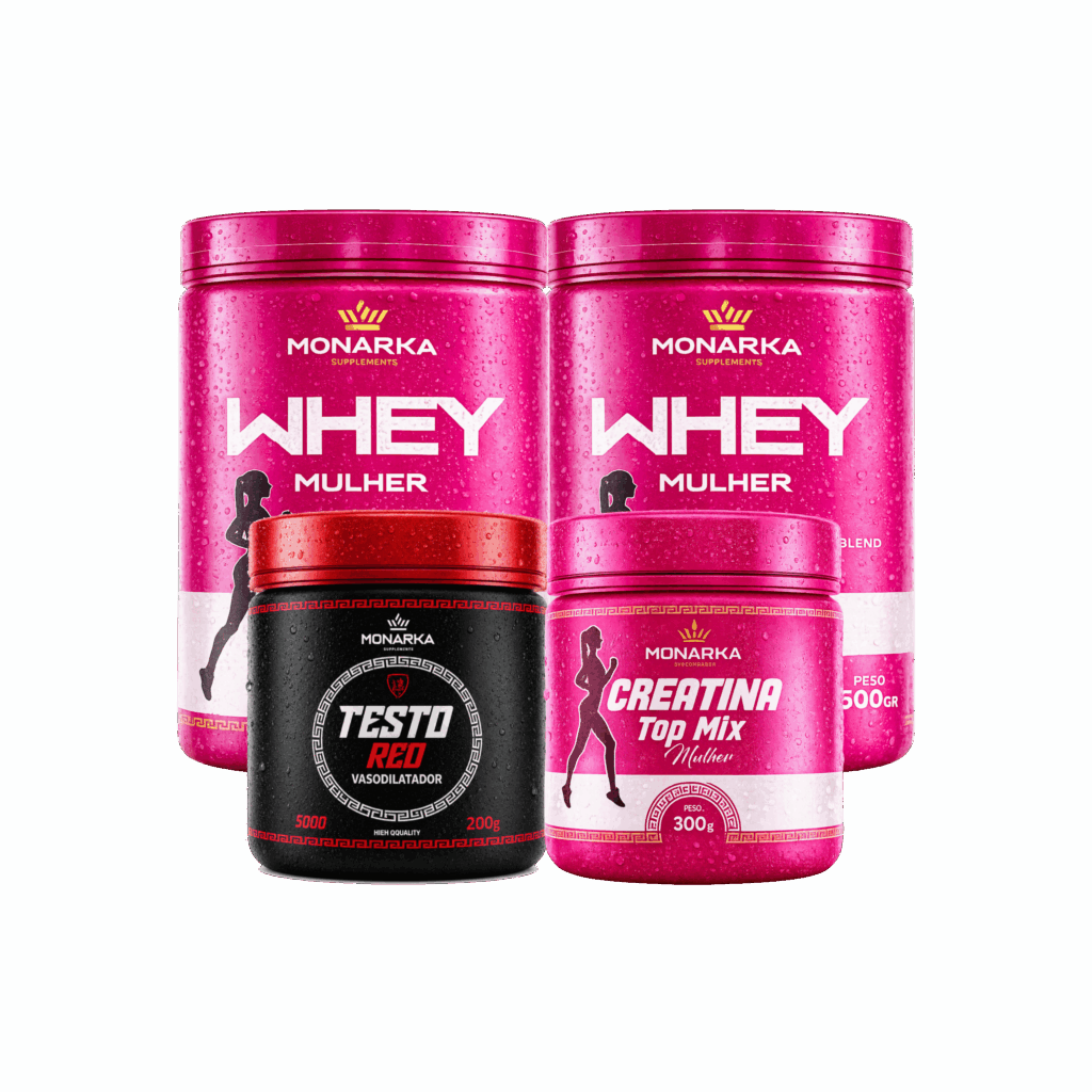 KIT Mulher: Whey Protein Definition 1Kg + Creatina + Testo