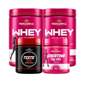 KIT Mulher: Whey Protein Definition 1Kg + Creatina + Testo