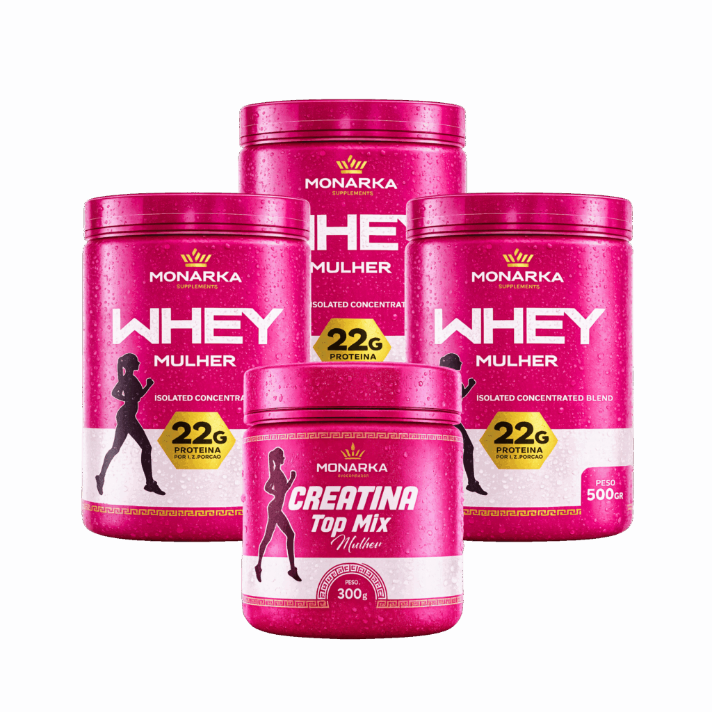 KIT Mulher: Whey Protein Mulher 1,5 Kg + Creatina