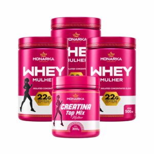 KIT Mulher: Whey Protein Mulher 1,5 Kg + Creatina